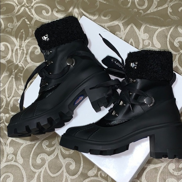 Moncler Shoes - MONCLER Shearling Cuff All Weather Hiker Boots
